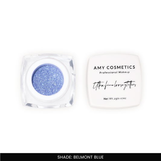 Belmont Blue Ultra Fine Loose Glitters | Cosmetic Grade | Face Body Nail