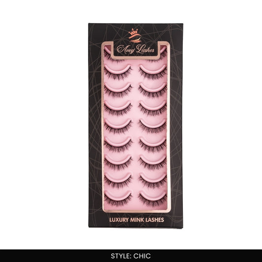 Chic False Eye Lashes | Medium Occasion Wear | Vegan Cruelty-Free | Pair of 10