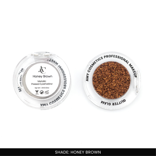 Honey Brown Single Metallic Pressed Eyeshadow | Pigmented | Long-Wearing