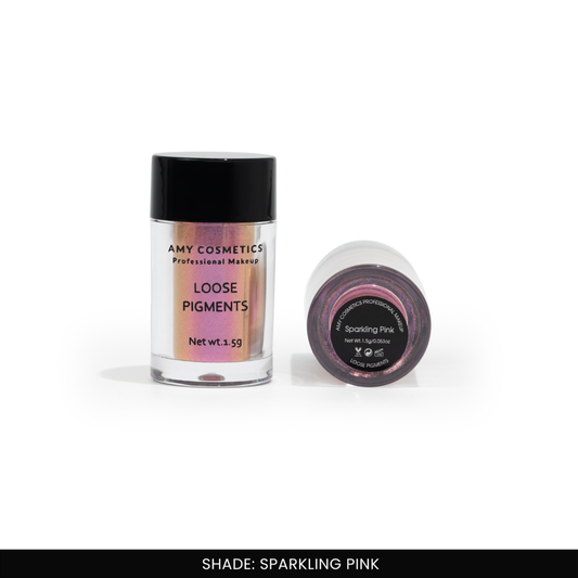Sparkling Pink Loose Pigments | Highly Pigmented Eyeshadow Powder | Shimmer Finish