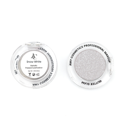 Snow White Single Metallic Pressed Eyeshadow | Pigmented | Long-Wearing