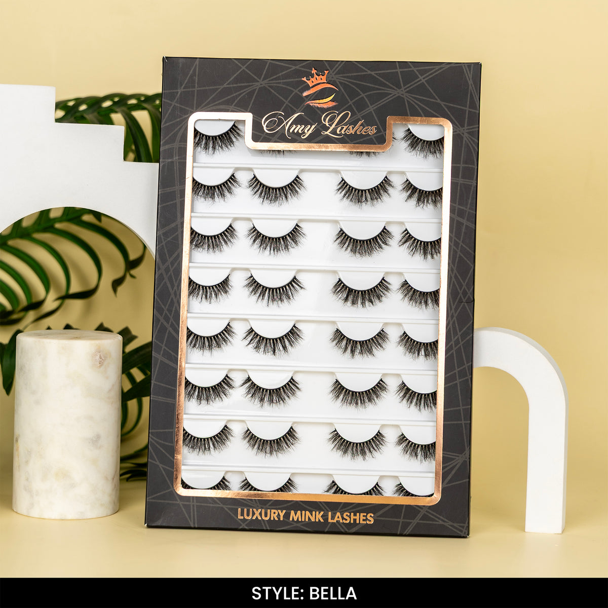 Bella 16 Pair Reusable False Eyelashes | Natural Look | Lightweight & Comfortable