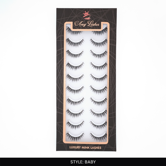 Baby False Eye Lashes | Natural Daily Wear | Vegan Cruelty-Free | Pair of 10