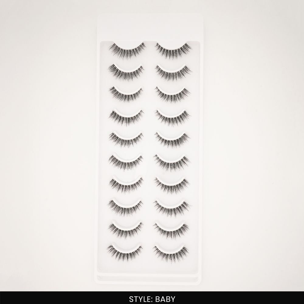 Baby False Eye Lashes | Natural Daily Wear | Vegan Cruelty-Free | Pair of 10
