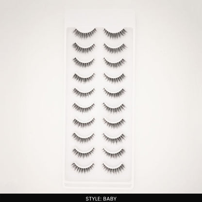 Baby False Eye Lashes | Natural Daily Wear | Vegan Cruelty-Free | Pair of 10