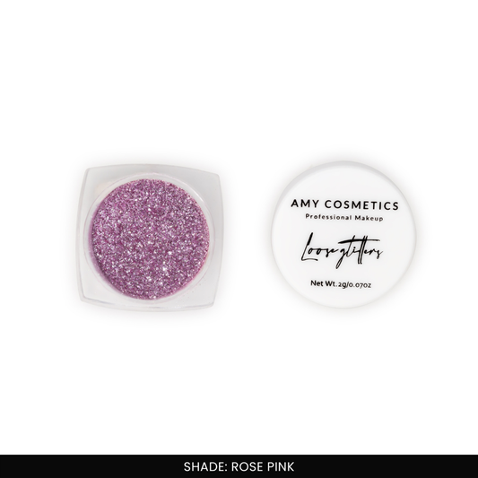 Rose Pink Loose Glitters | Cosmetic Grade | Face and Body Use