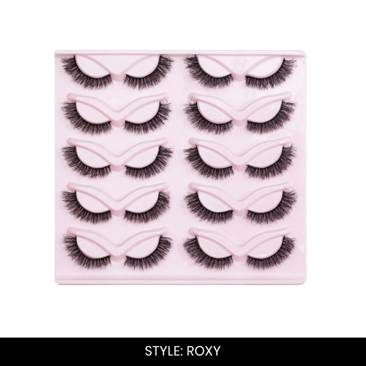 Roxy False Eyelashes | Pair of 10 | Fake Eyelashes for Women | Bold Volume Look | Lightweight Band