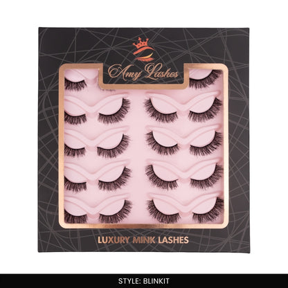 Blink It False Eye Lashes | Bold Dramatic Glam | Vegan Cruelty-Free | Pair of 10