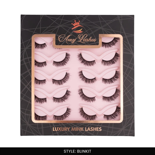Blink It False Eye Lashes | Bold Dramatic Glam | Vegan Cruelty-Free | Pair of 10