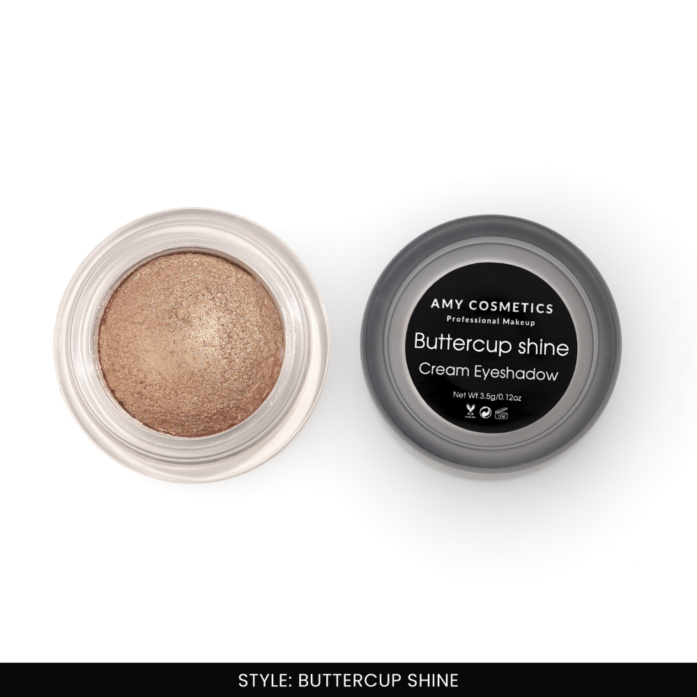 AMY LASHES Cream Shining Eyeshadow | Buttercup Shine | Shining Finish | Pigmented Formula