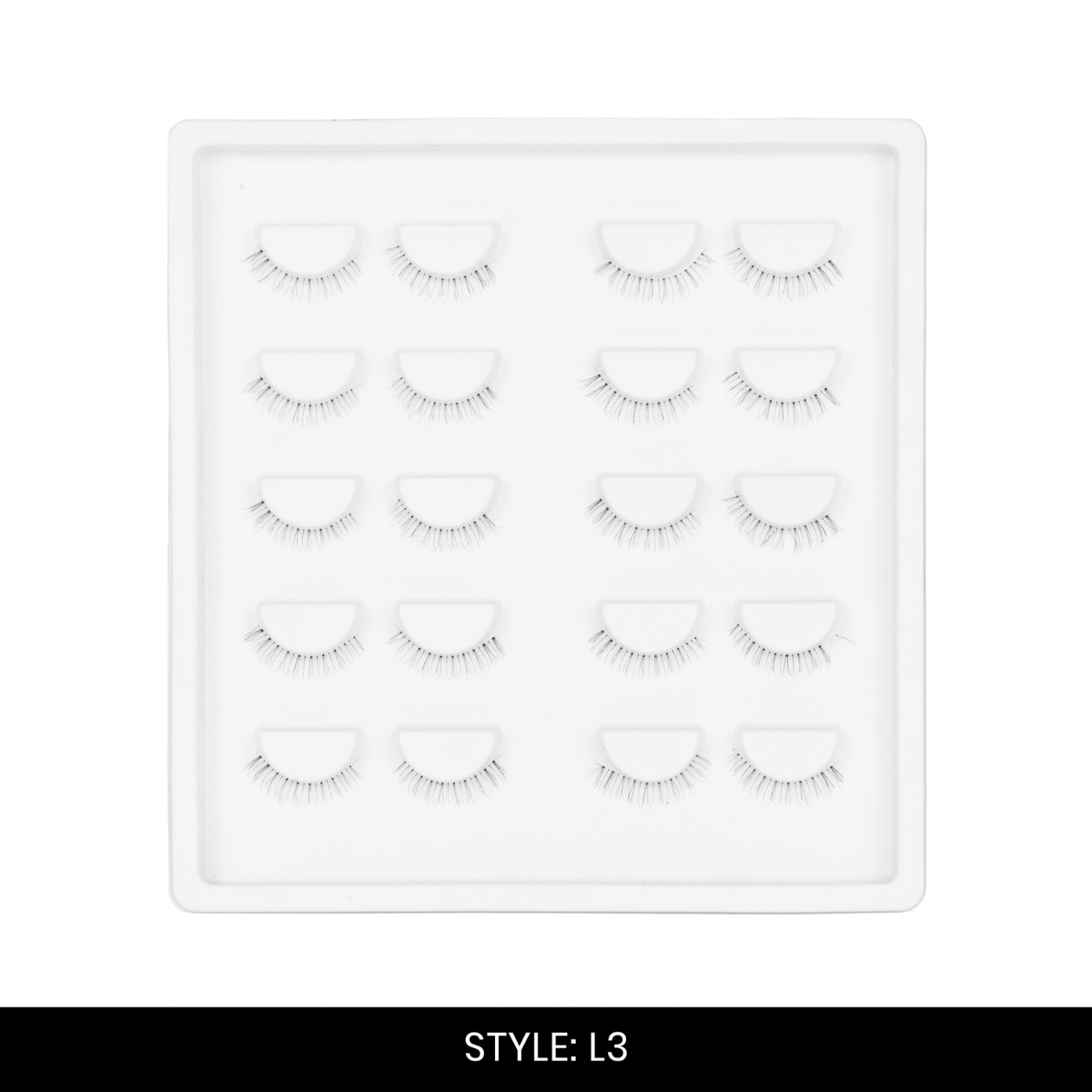 L3 False Eyelashes | Pair of 10 | Fake Eyelashes for Women | Everyday & Party Wear | Lightweight Band