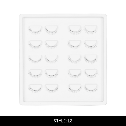 L3 False Eyelashes | Pair of 10 | Fake Eyelashes for Women | Everyday & Party Wear | Lightweight Band