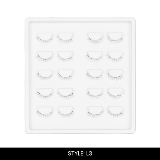 L3 False Eyelashes | Pair of 10 | Fake Eyelashes for Women | Everyday & Party Wear | Lightweight Band