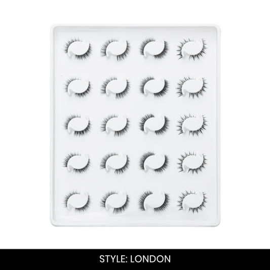 London False Eyelashes | Pair of 20 | Fake Eyelashes for Women | Neat Everyday Look | Lightweight Band