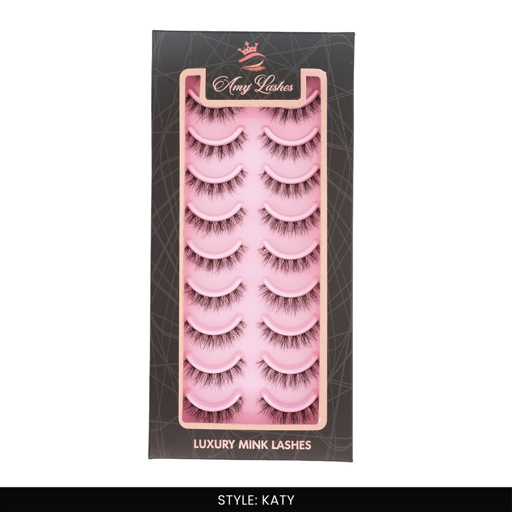 Katy False Eye Lashes | Medium Occasion Wear | Vegan Cruelty-Free | Pair of 10