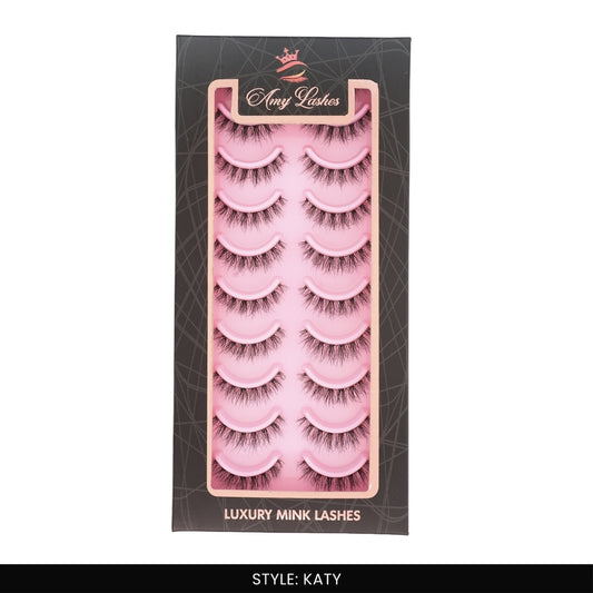 Katy False Eye Lashes | Medium Occasion Wear | Vegan Cruelty-Free | Pair of 10