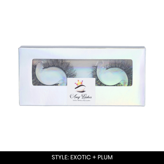 Exotic + Plum False Eyelashes Combo | Fake Eyelashes for Women | 2 Styles | Lightweight Band