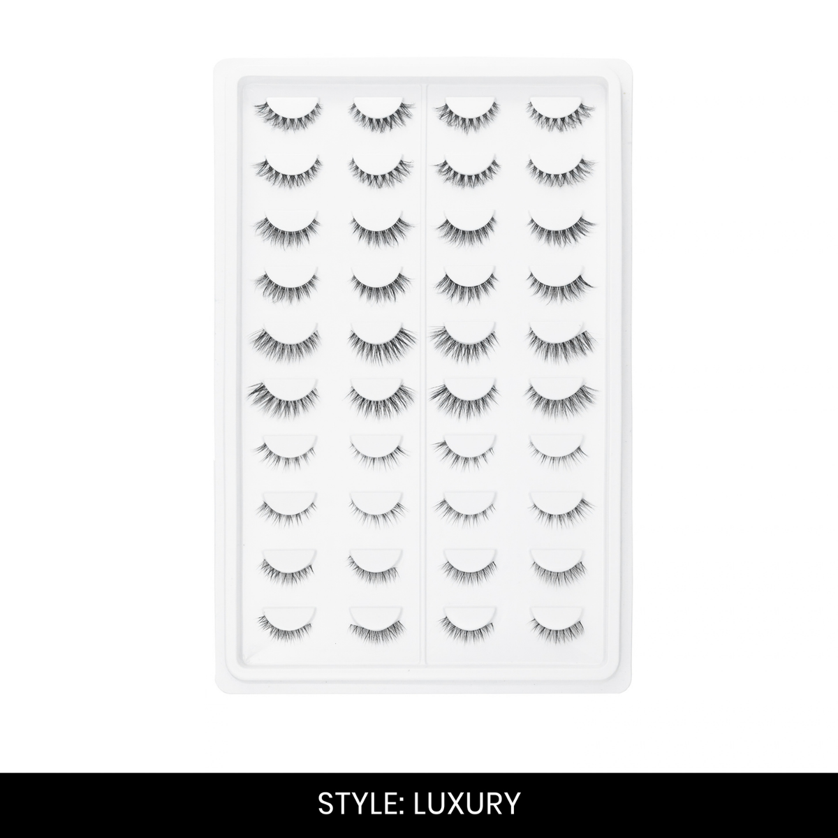 Luxury False Eyelashes | Pair of 20 | Fake Eyelashes for Women | Bridal & Wedding Look | Lightweight Band