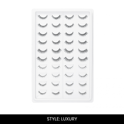 Luxury False Eyelashes | Pair of 20 | Fake Eyelashes for Women | Bridal & Wedding Look | Lightweight Band