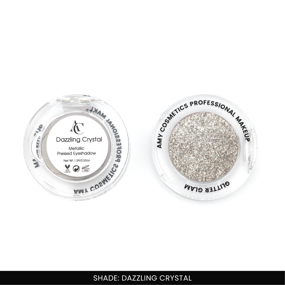 Dazzling Crystal Single Metallic Pressed Eyeshadow | Pigmented | Long-Wearing