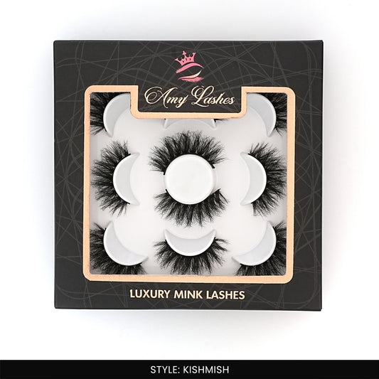 Kishmish False Eye Lashes | Natural Daily Wear | Vegan Cruelty-Free | Pair of 5