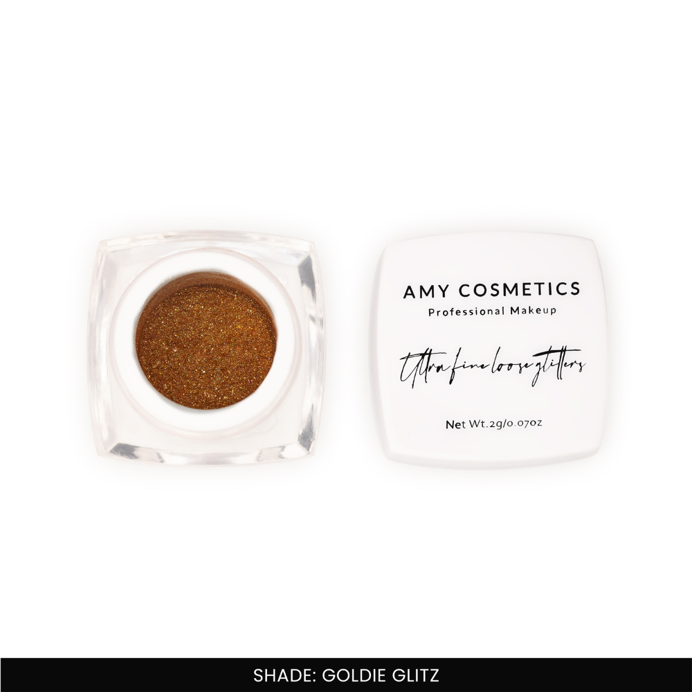 Goldie Glitz Ultra Fine Loose Glitters | Cosmetic Grade | Face Body Nail