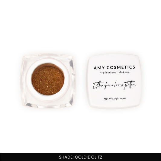 Goldie Glitz Ultra Fine Loose Glitters | Cosmetic Grade | Face Body Nail