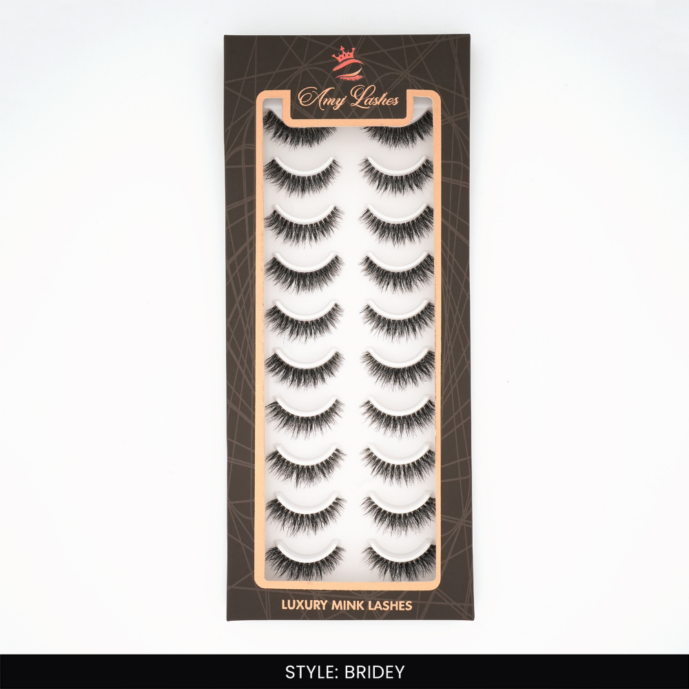 Bridey False Eye Lashes | Medium Occasion Wear | Vegan Cruelty-Free | Pair of 10