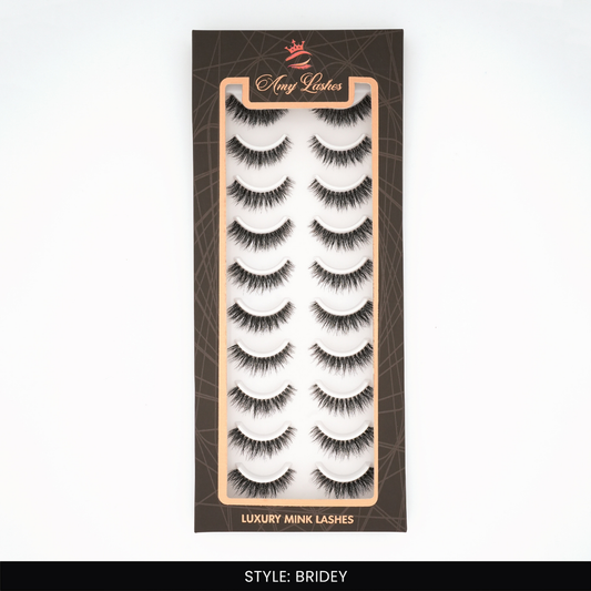 Bridey False Eye Lashes | Medium Occasion Wear | Vegan Cruelty-Free | Pair of 10