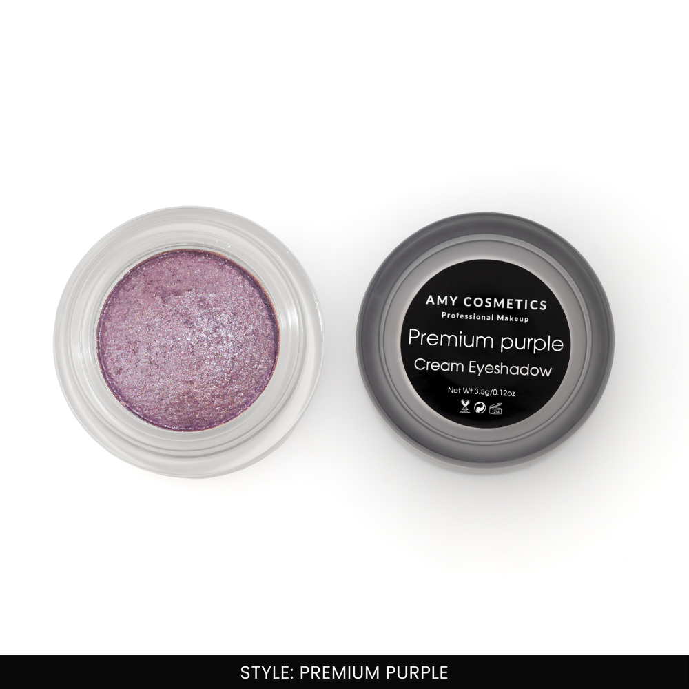 AMY LASHES Cream Shining Eyeshadow | Premium Purple | Shimmer Finish | Pigmented Formula