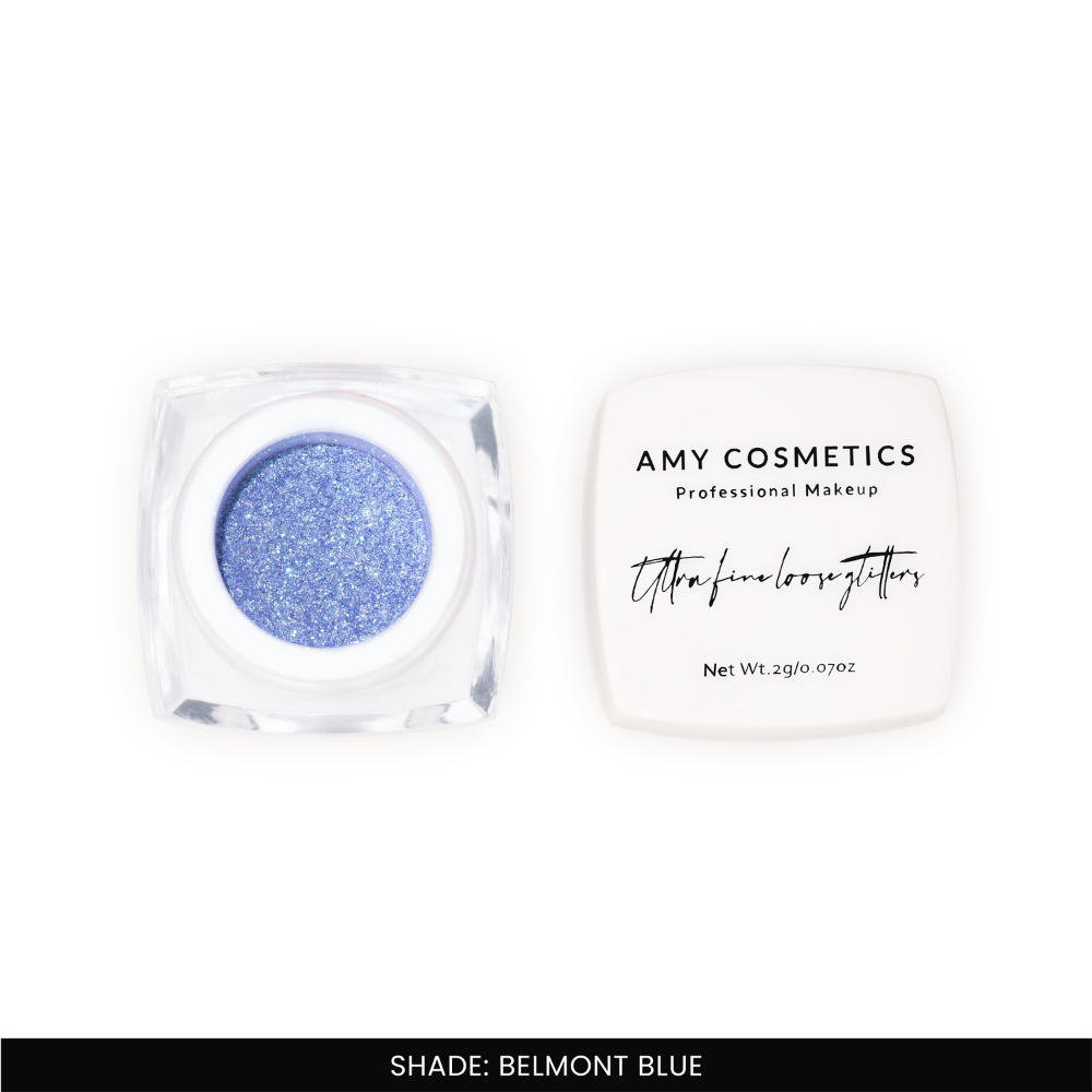 Belmont Blue Ultra Fine Loose Glitters | Cosmetic Grade | Face Body Nail