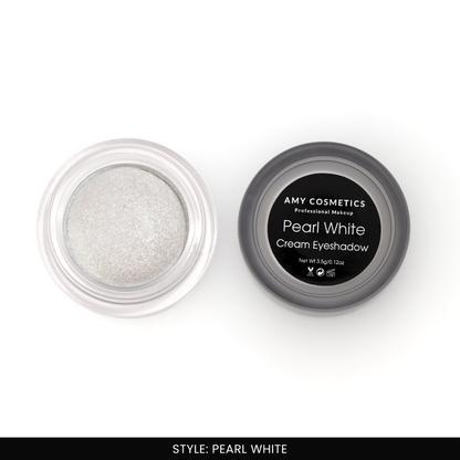 AMY LASHES Cream Shining Eyeshadow | Pearl White | Pearlescent Shimmer Finish | Pigmented Formula