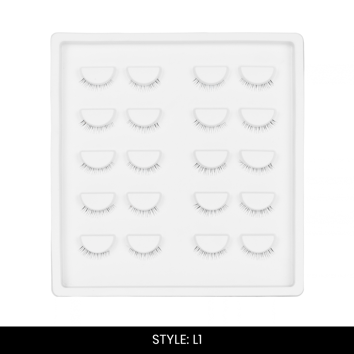 L1 False Eyelashes | Pair of 10 | Fake Eyelashes for Women | Everyday & Party Wear | Lightweight Band