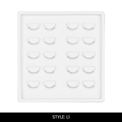 L1 False Eyelashes | Pair of 10 | Fake Eyelashes for Women | Everyday & Party Wear | Lightweight Band