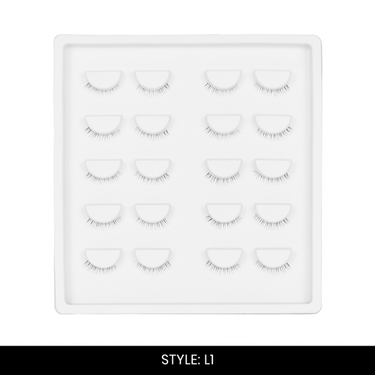 L1 False Eyelashes | Pair of 10 | Fake Eyelashes for Women | Everyday & Party Wear | Lightweight Band