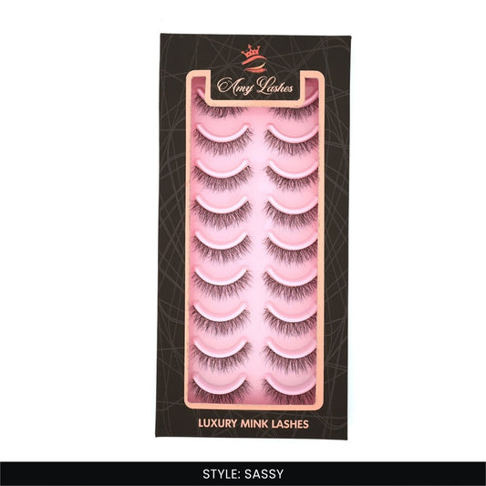 Sassy False Eye Lashes | Medium Occasion Wear | Vegan Cruelty-Free | Pair of 10