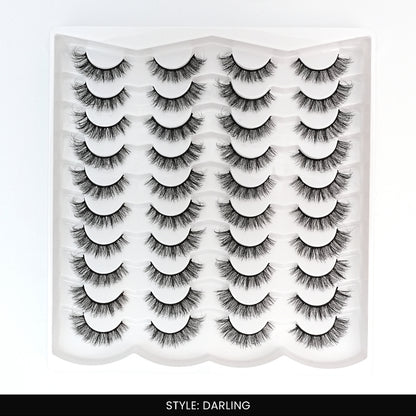 Darling False Eye Lashes | Bold Dramatic Glam | Vegan Cruelty-Free | Pair of 20