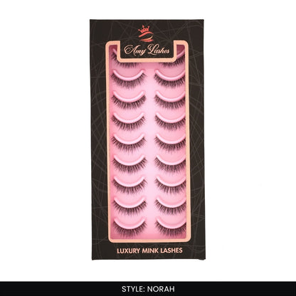 Norah False Eye Lashes | Bold Dramatic Glam | Vegan Cruelty-Free | Pair of 10