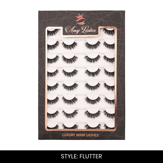Flutter False Eyelashes | Pair of 16 | Fake Eyelashes for Women | Soft Natural Look | Lightweight Band