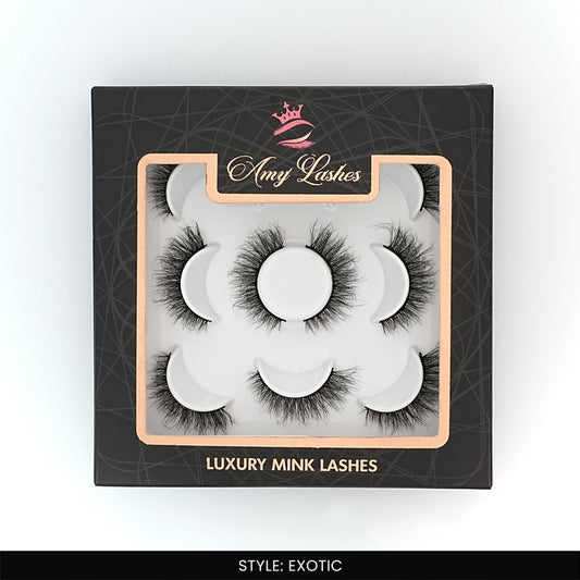 Exotic False Eye Lashes | Medium Occasion Wear | Vegan Cruelty-Free | Pair of 5