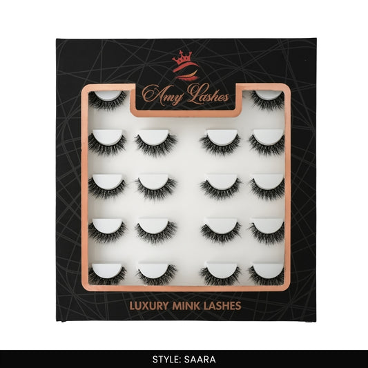 Saara False Eye Lashes | Medium Occasion Wear | Vegan Cruelty-Free | Pair of 10