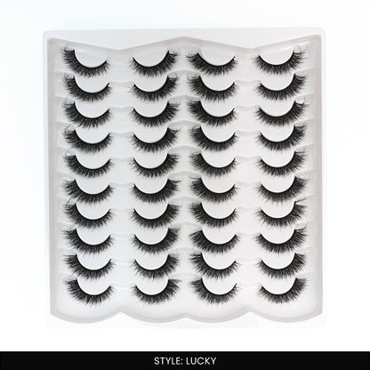 Lucky False Eye Lashes | Bold Dramatic Glam | Vegan Cruelty-Free | Pair of 20