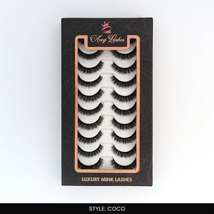 Coco False Eye Lashes | Medium Occasion Wear | Vegan Cruelty-Free | Pair of 10