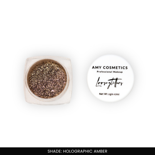 Holographic Amber Loose Glitters | Cosmetic Grade | Face and Body Use