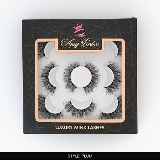 Plum False Eye Lashes | Natural Daily Wear | Vegan Cruelty-Free | Pair of 5