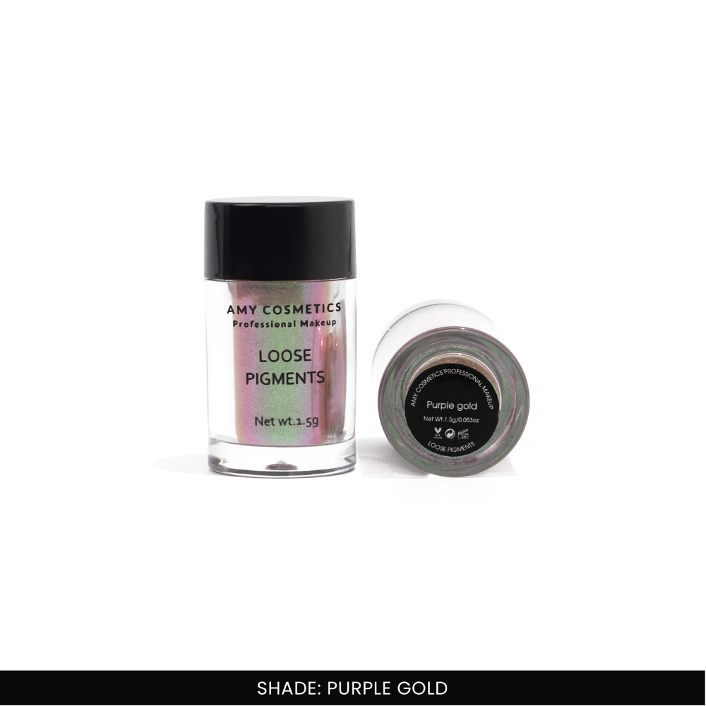 Purple Gold Loose Pigments | Highly Pigmented Eyeshadow Powder | Duochrome Finish
