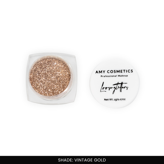 Vintage Gold Loose Glitters | Cosmetic Grade | Face and Body Use