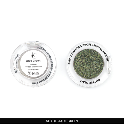 Jade Green Single Metallic Pressed Eyeshadow | Pigmented | Long-Wearing