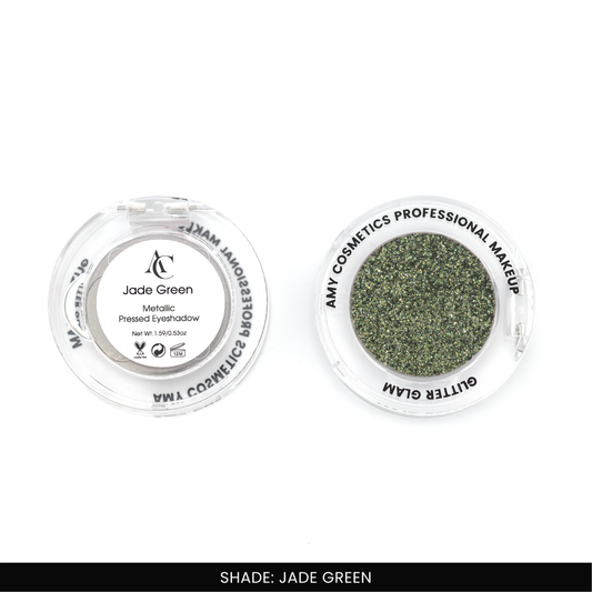 Jade Green Single Metallic Pressed Eyeshadow | Pigmented | Long-Wearing
