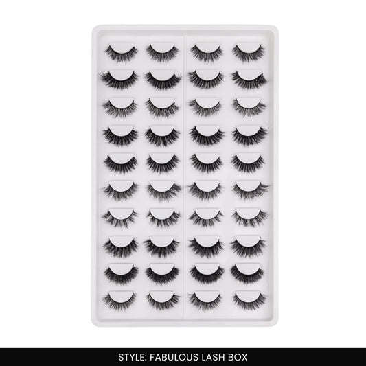 Fabulous False Eye Lashes | Bold Dramatic Glam | Vegan Cruelty-Free | Pair of 20